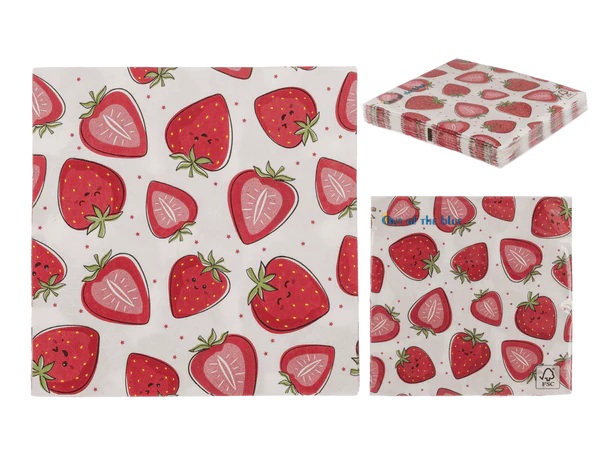 [OOTB-145329] Papier-Servietten, Erdbeeren,
