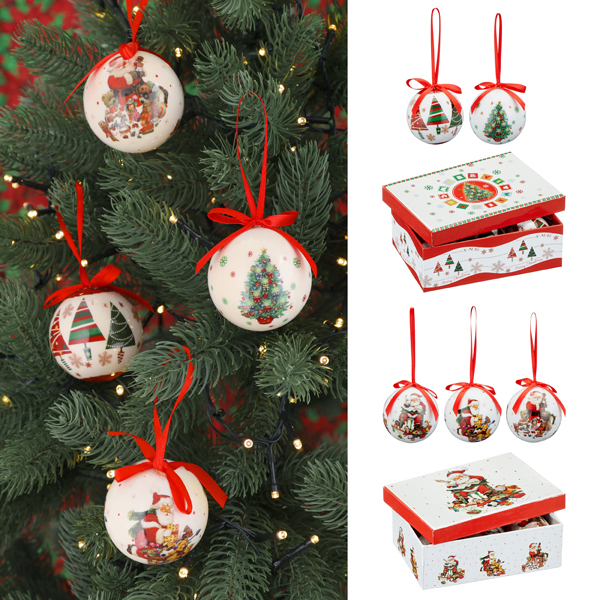 [CEP-64388] Christbaumkugel, Nostalgie, 6er Set, 2/s, klein, ca. 6cmD