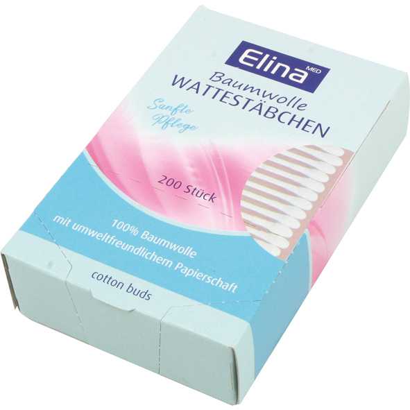 [WERM-54396] Wattestäbchen 200er Papier Elina in Papierdose