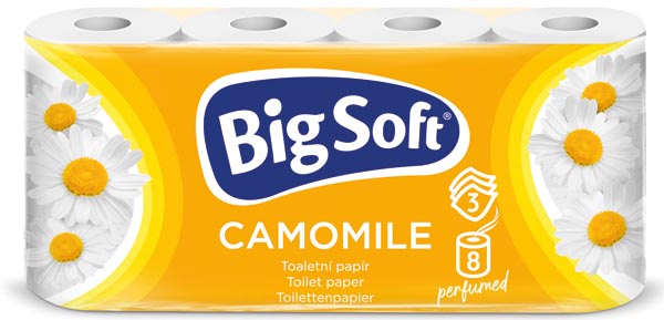 [WERM-17448] Big Soft Toilettenpapier 3-lag. 8x150 Camomile