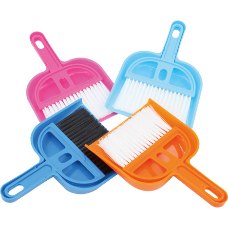 [WERM-67464] Kehrschaufel und Besen Set 20,5x14cm farbig sort.