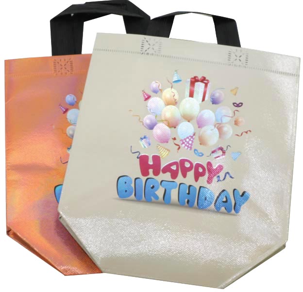 [WERM-59959] Geschenktasche Happy Birthday 20x20cm wasserfest