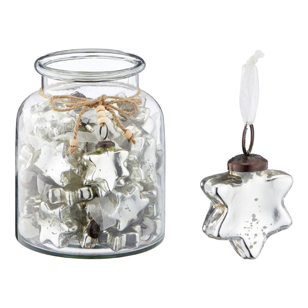 [CEP-47077] Christbaumschmuck Stern, silber, ca.7cmH