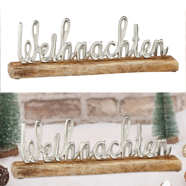 [CEP-64243] Schriftzug, Weihnachten, auf Fuß, groß, ca. 13cmH
