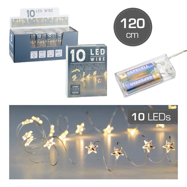 [CEP-73644] Lichterkette Mikro, Stern, 10 LED, 120cm