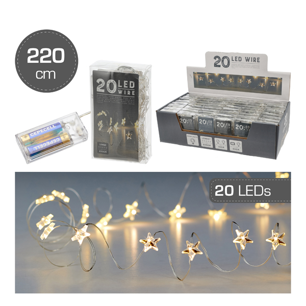 [CEP-73645] Lichterkette Mikro, Stern, 20 LED, 220cm