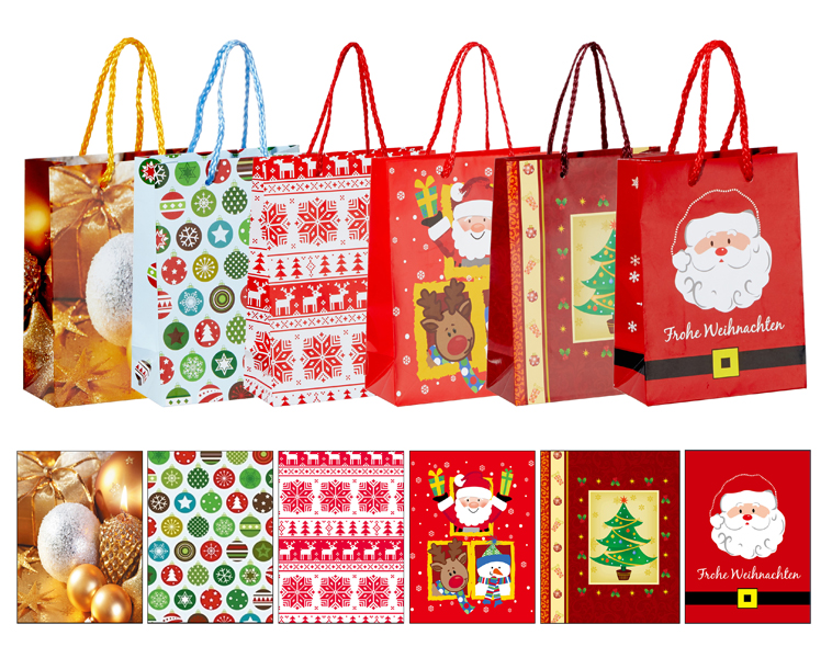 [CEP-15110] Geschenktüte "Xmas"  6 / sort.  XL