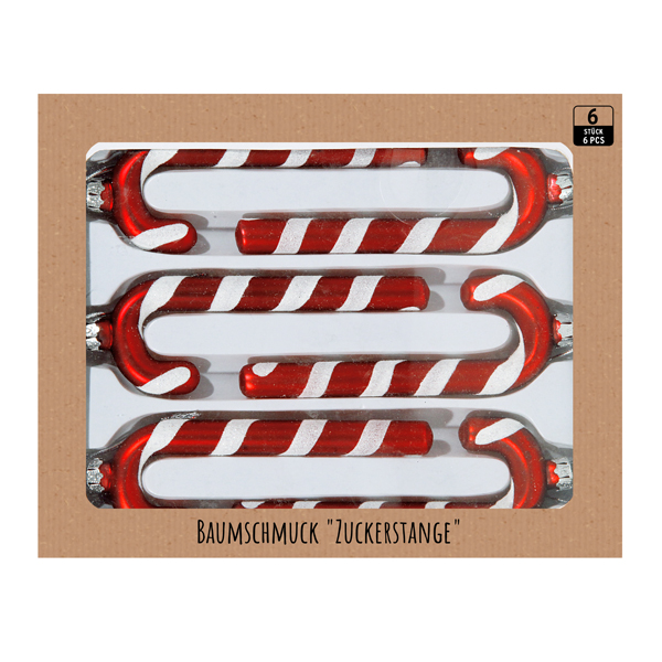 [CEP-28747] Baumschmuck "Zuckerstange", 6er Set