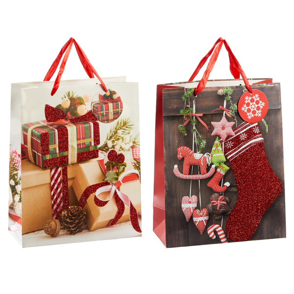 Geschenktüte "Weihnacht", 2/s, L, ca. 32 cmH