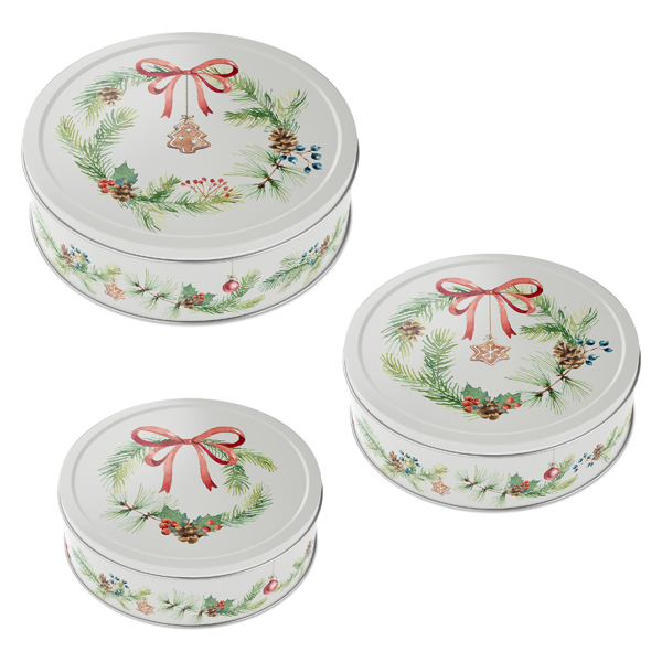 [CEP-68373] Gebäckdose Nostalgie 3er Set rund 