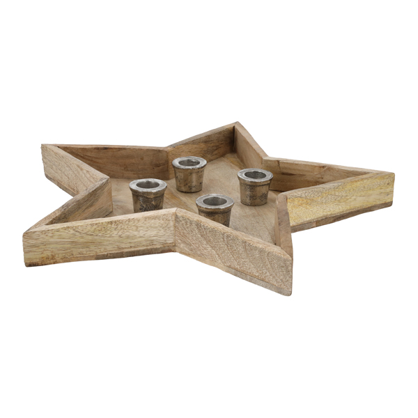[CEP-65487] Adventsleuchter, Mango, Stern, ca. 40cmD