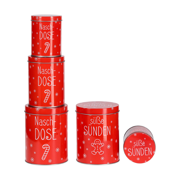 [CEP-68220] Gebäckdose Weihnachten 3er Set rund 2/s 