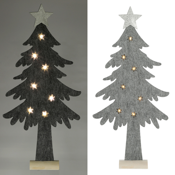 LED Tannenbaum Filz stehend grau 67cm  