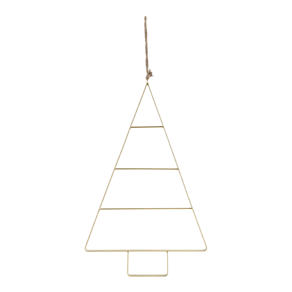 [CEP-54417] Metall Hänger Tannenbaum gold, ca.27x45cmH