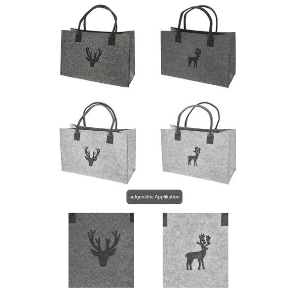[CEP-68653] Tasche Filz Rentier 4/s ca. 46cm x 30cm 
