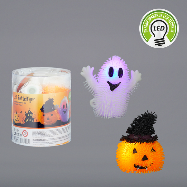 [CEP-61917] LED Zottelfigur "Halloween", 2/s, ca. 8cm