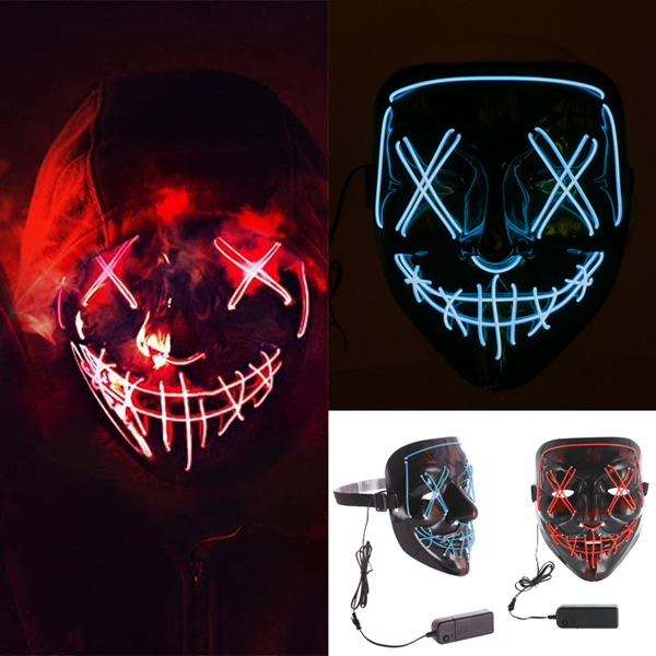 [CEP-66368] LED Halloween Maske, 2/s, ca. 20cmH