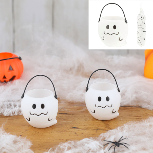 [CEP-66374] Halloween Geister Kessel, mini, 4er Set, ca. 6cmD