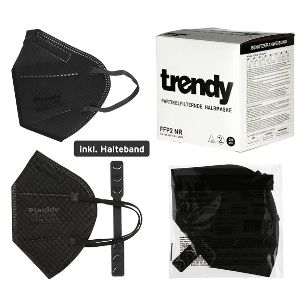 [CEP-65602] FFP2 NR Maske, SCHWARZ, Marke: Trendy