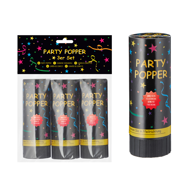 [CEP-13528] Party Popper, 3er Set