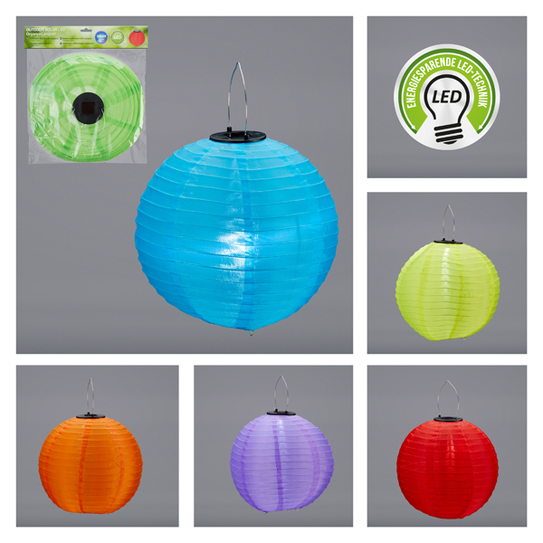 [CEP-42340] LED Solar Lampion OUTDOOR, gross, 6/s, 30cm D