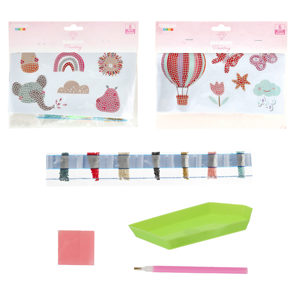 [CEP-46062] Diamond Painting Sticker, 2/s, 6er Set