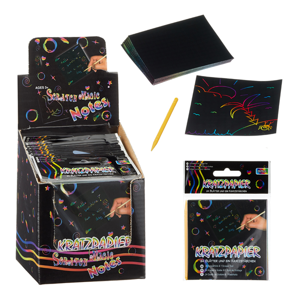 [CEP-60873] Kratzpapier-Set, bunt, 25tlg, 8,5x8,5cm