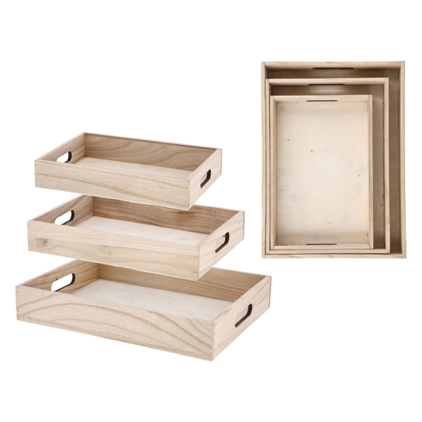 [CEP-53676] Serviertablett, natur, 3er Set, ca.38x28cm