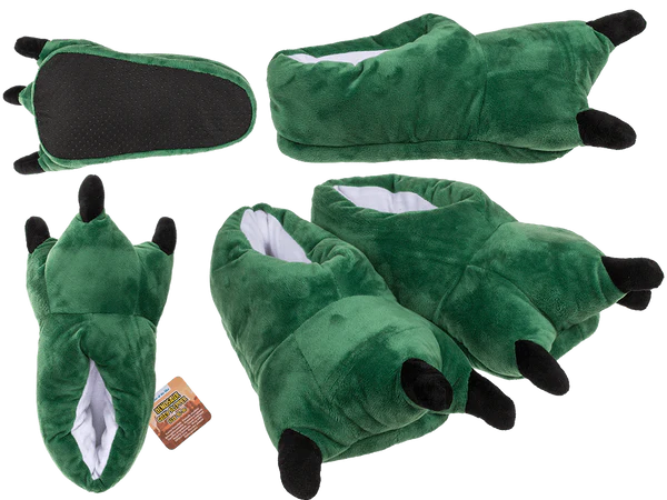 Kuschel-Hausschuhe, Dinosaurier-Pfote,
